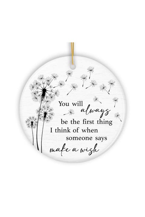 Dandelion Make A Wish Ceramic Ornament