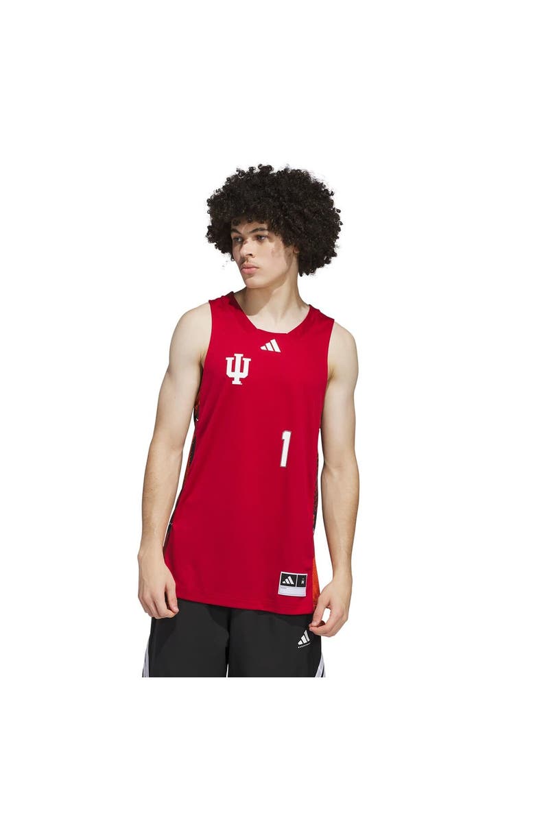 adidas Men's adidas #1 Crimson/Black Indiana Hoosiers Black History Month Basketball Jersey, Alternate, color, Crimson