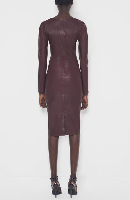 As By Df Mrs. Smith Stretch Leather Knee-length Dress In Brown
