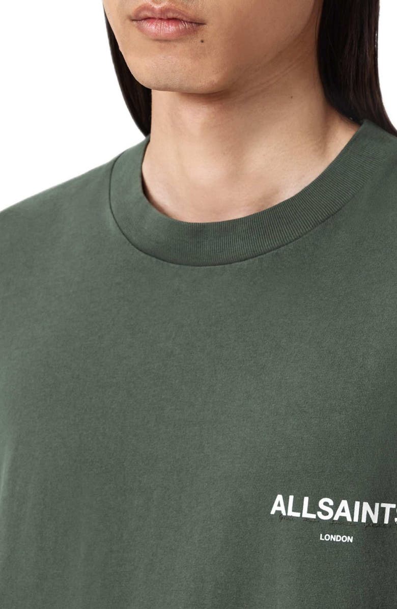 AllSaints Halcyon Oversize Cotton Graphic T-Shirt, Alternate, color, Garnet Green