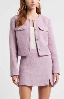 Open Edit Tweed Crop Jacket