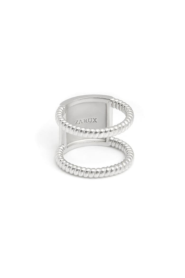 Double Rope Ring, Alternate, color, White Gold
