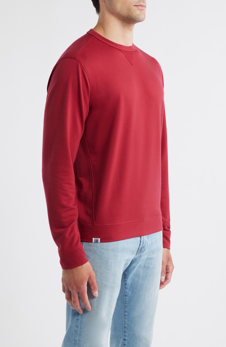 johnnie-O Willard Crewneck Sweatshirt, Alternate, color, Malibu Red