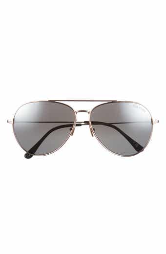 62mm Mirrored Pilot Sunglasses
