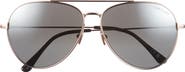 TOM FORD 62mm Mirrored Pilot Sunglasses