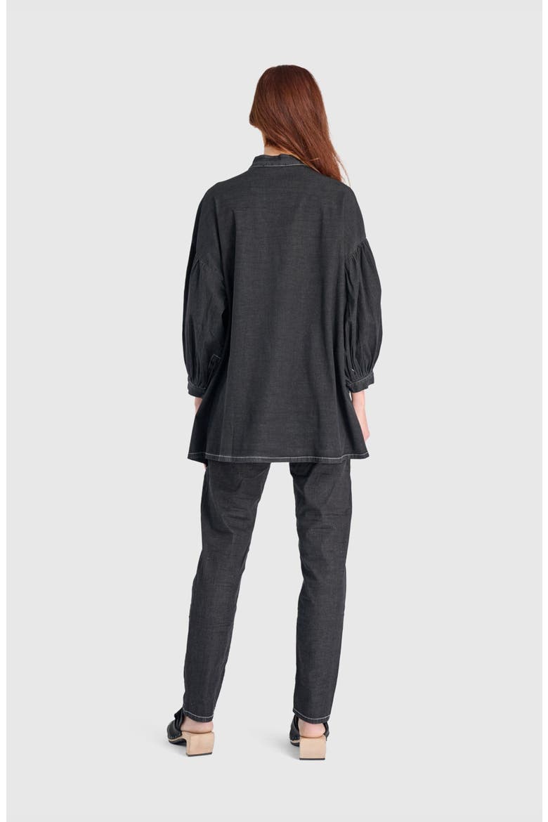 Penelope Puff Top, Alternate, color, Jet Denim