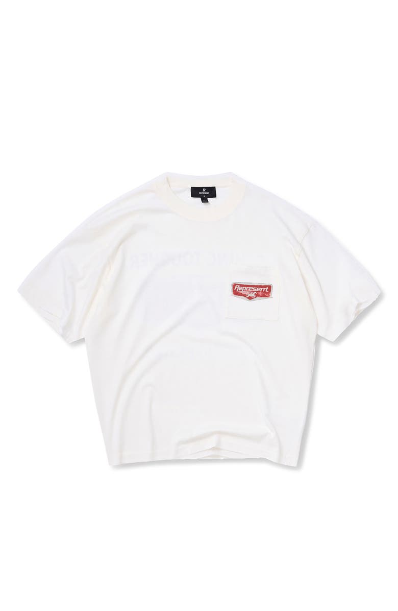 Represent Nothing Faster Cotton T-Shirt, Alternate, color, Flat White