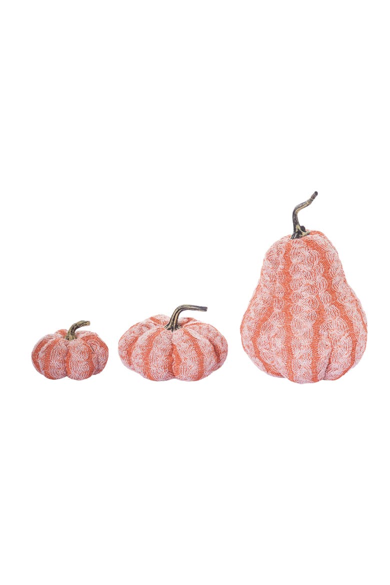 Orange Harvest Pumpkin Stitch Pattern Set of 3, Main, color, Orange