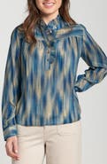 APNY Ruffle Half-Placket Shirt
