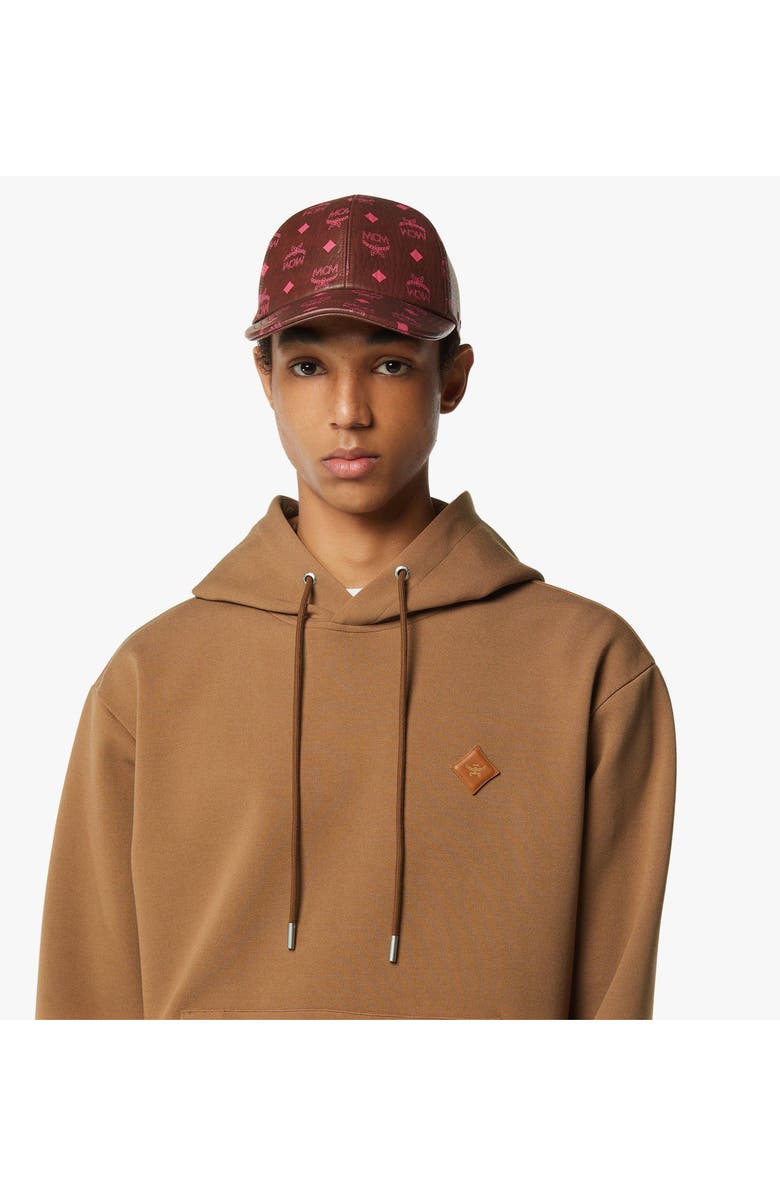 MCM Essential Logo Patch Ponte Hoodie, Alternate, color, Cognac