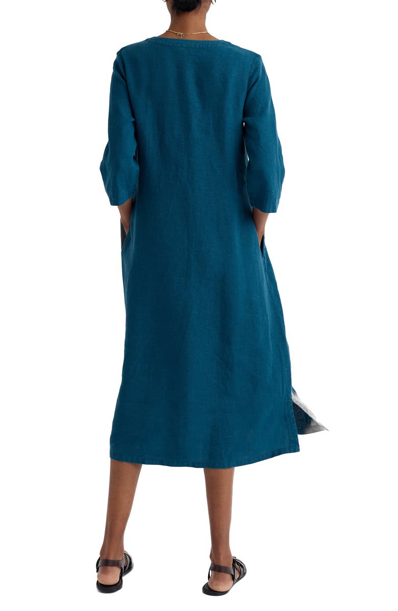 Seasalt Cornwall Word Posey Linen Button-Up Dress, Alternate, color,