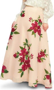 FLYING TOMATO Floral A-Line Maxi Skirt