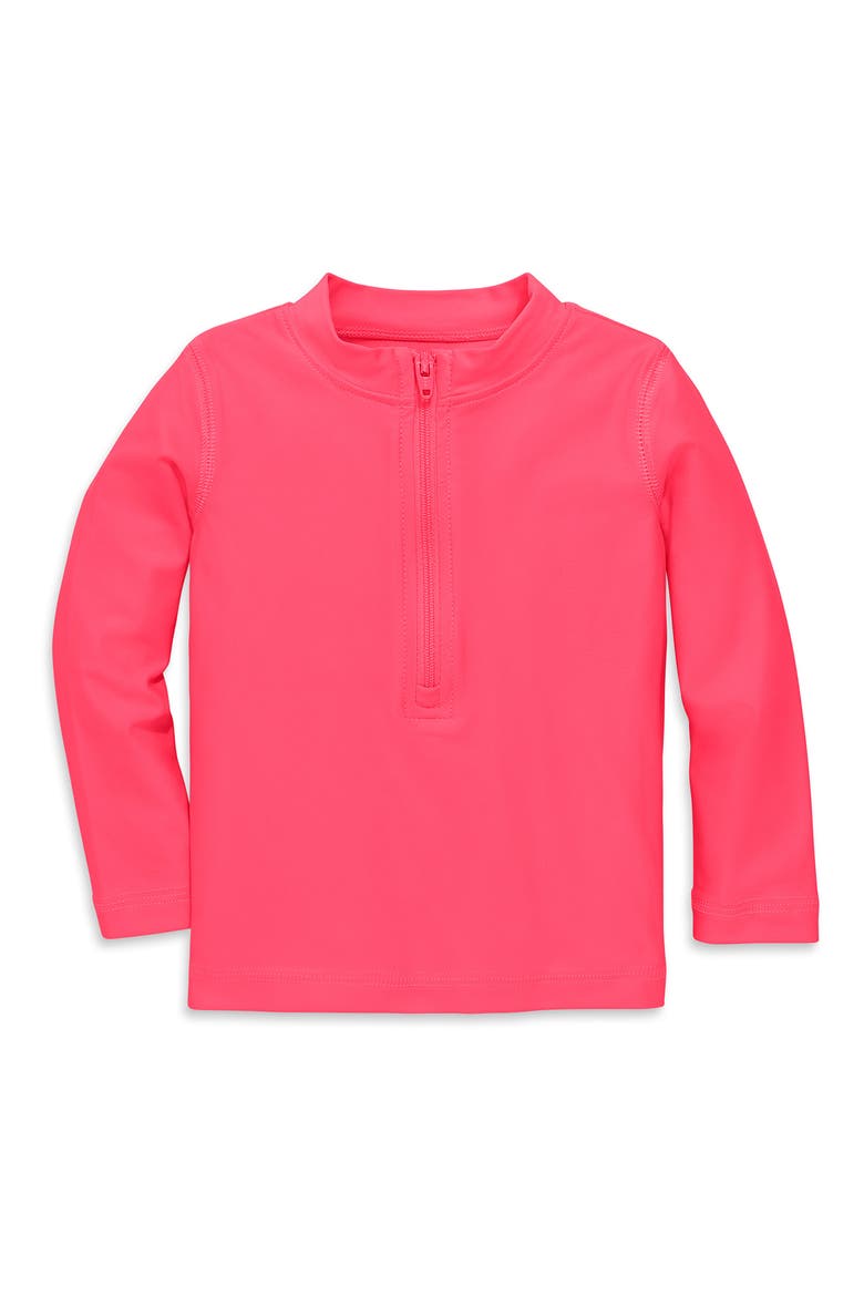 Long Sleeve Rashguard, Main, color, BRIGHT AZALEA