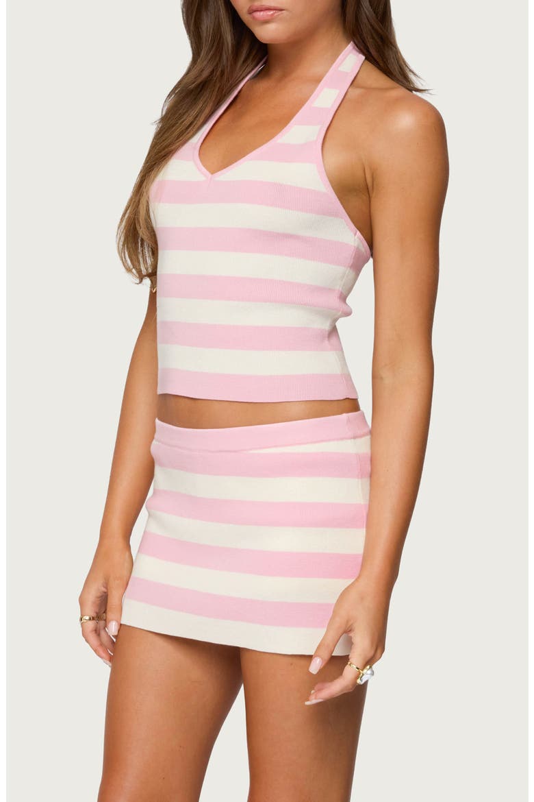 Kezia Stripe Halter Top, Alternate, color, LIGHT-PINK