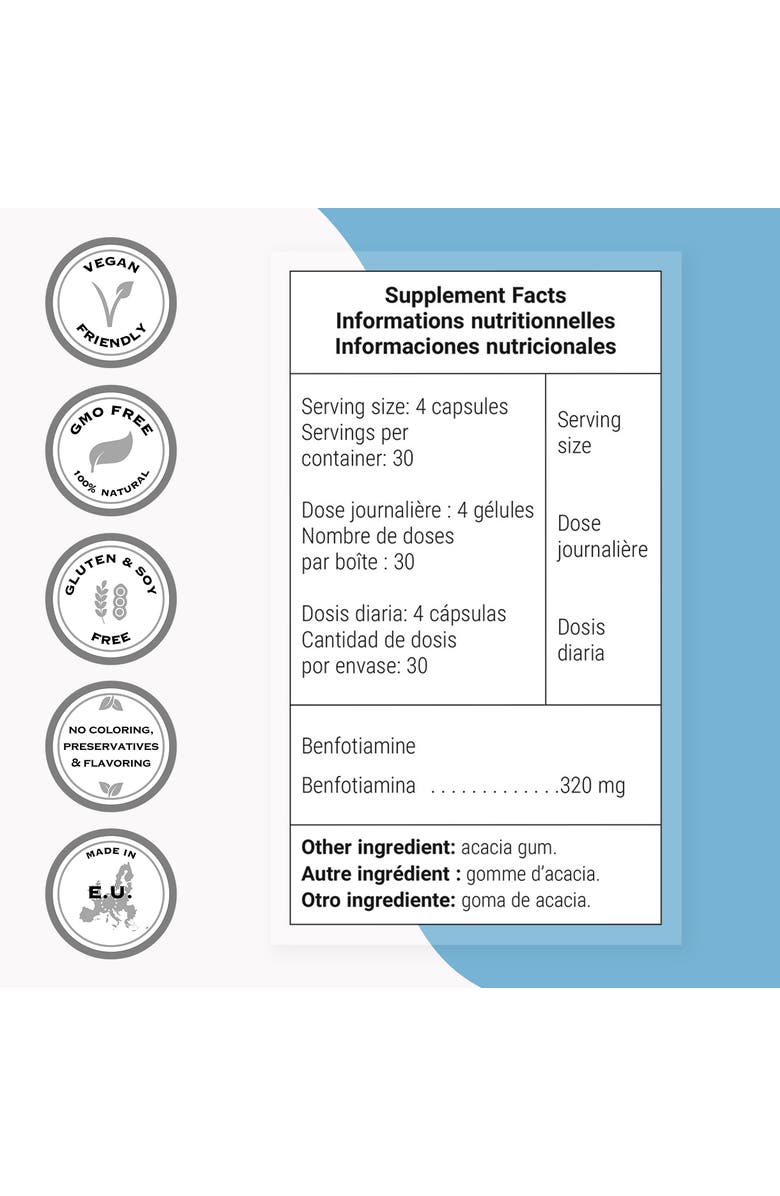 SuperSmart Benfotiamine 320mg per Day, Alternate, color, NO COLOR