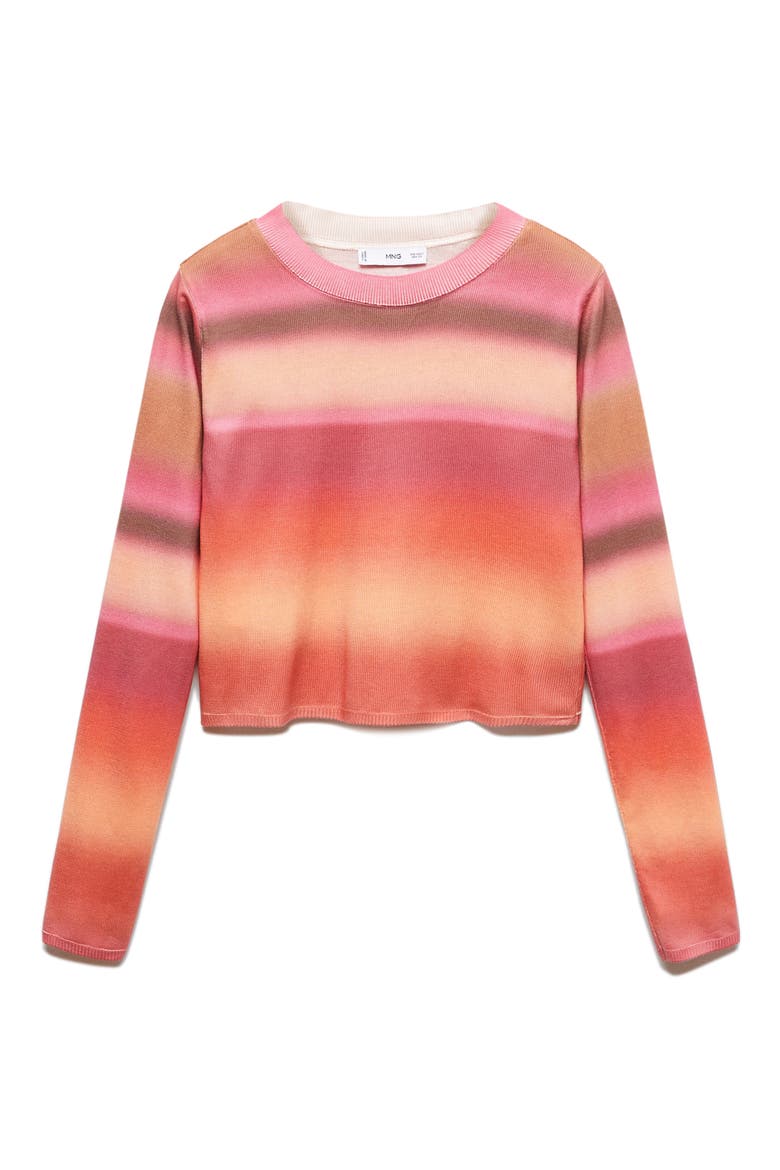 Gradient Stripe Knit Top, Alternate, color, ORANGE