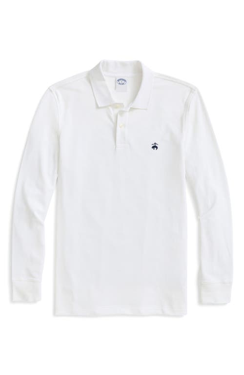BROOKS BROTHERS BROOKS BROTHERS TRIM FIT LONG SLEEVE SUPIMA® COTTON PIQUÉ POLO