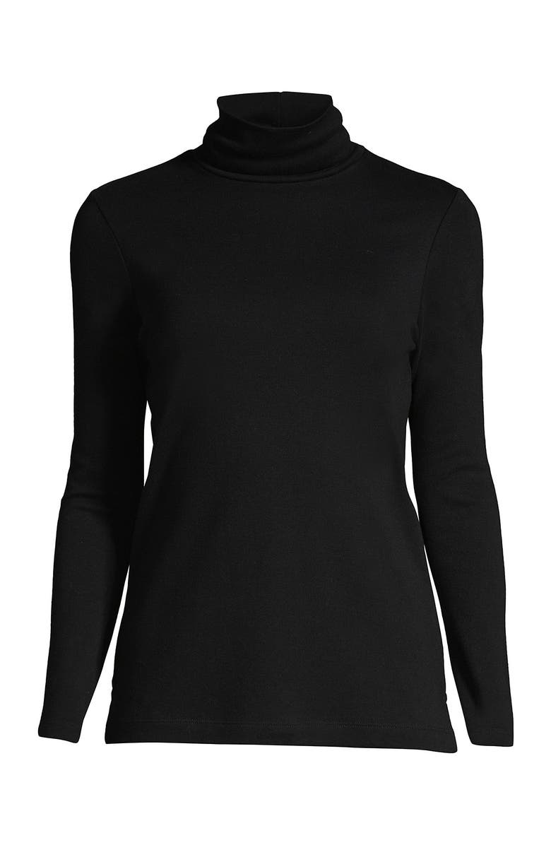 Lands' End Supima Cotton Fitted Long Sleeve Turtleneck, Alternate, color, 
