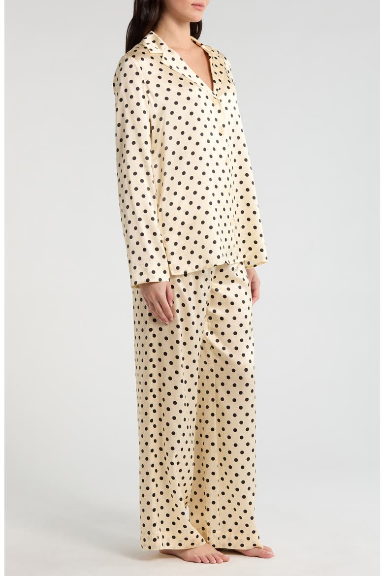 Ella Print Silk Pajamas, Alternate, color, SUGAR DOT