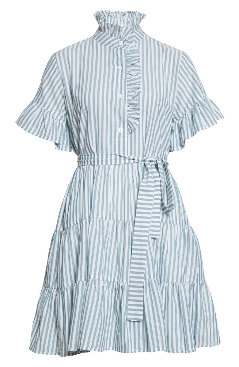 MILLE Violetta Ruffle Tie Waist Dress, Alternate, color, 