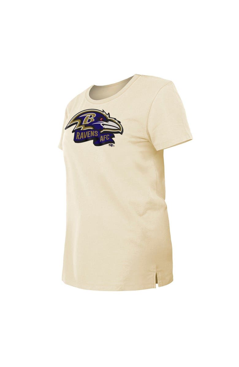 New Era Women's New Era Cream Baltimore Ravens Chrome Sideline T-Shirt, Alternate, color, Cream