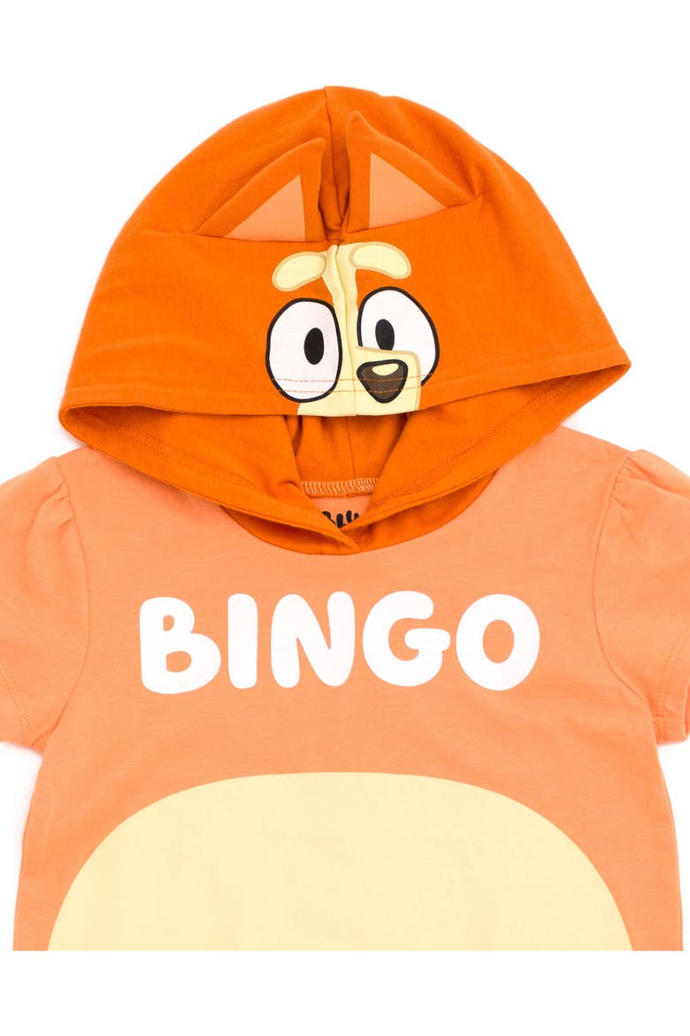 2-Piece Tutu Hooded Tee and Leggings Set, Alternate, color, Bingo Orange