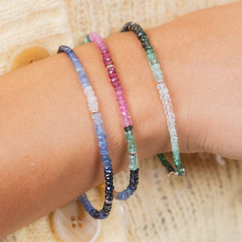 The Lovery Fine Jewelry Blue Sapphire Ombre Bead Bracelet