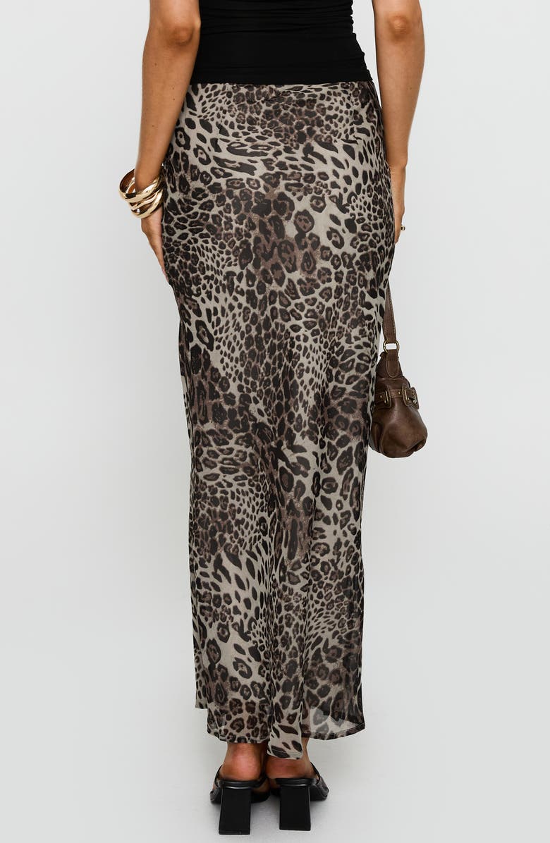 Princess Polly Manda Leopard Print Maxi Skirt, Alternate, color, Leopard