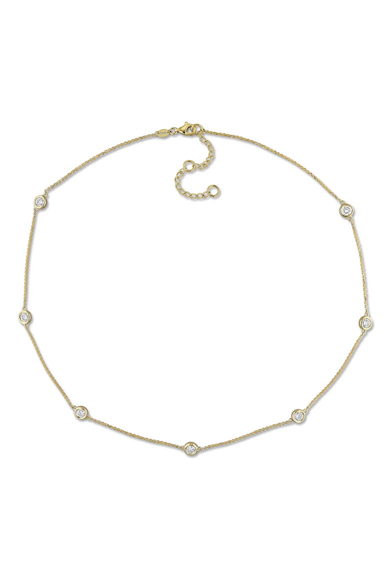 1-3/4 CTW Lab-Grown Diamond Station Necklace 14K, Alternate, color, Yellow Gold