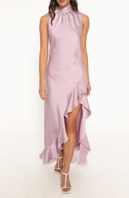 Petal & Pup Brialyn High Neck Ruffle Maxi Dress