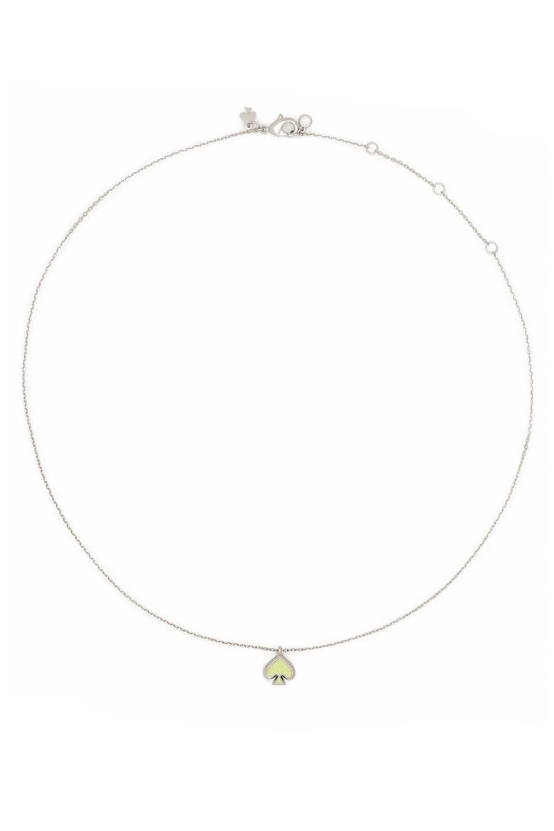 mini spade pendant necklace, Alternate, color, BOSC PEAR/ SILVER