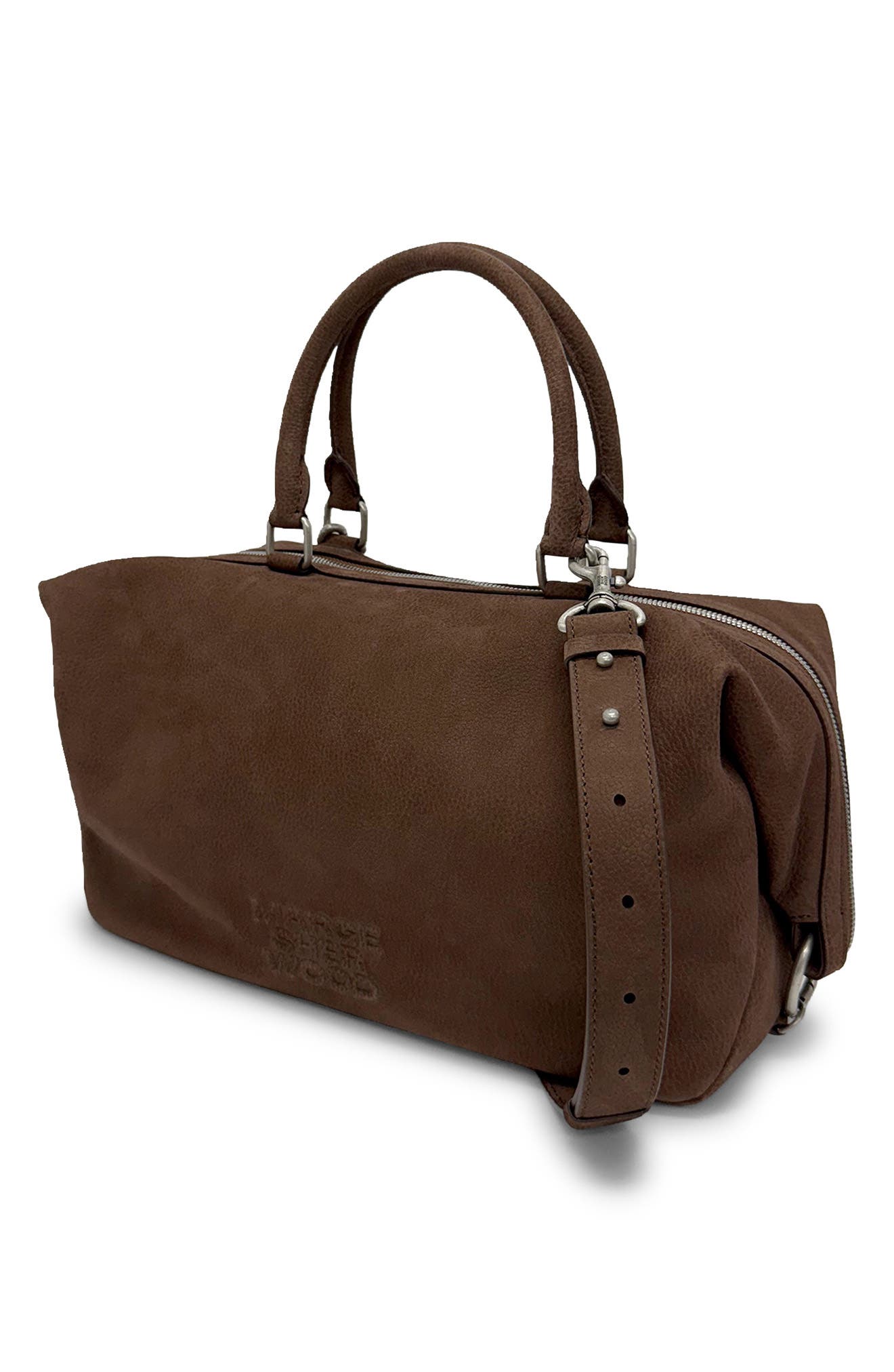 Dumpling Leather Tote, Alternate, color, MILK BROWN NUBUCK