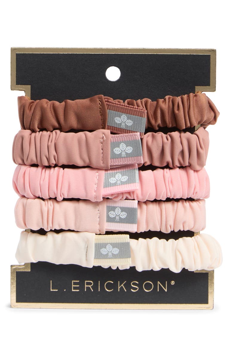 L. Erickson 5-Pack Assorted Performance Scrunchies, Alternate, color, Sunkissed