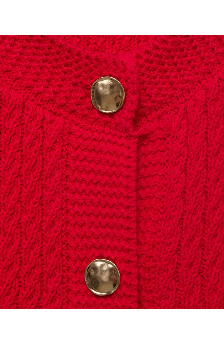 MANGO Chunky Cable Stitch Sweater Vest, Alternate, color, Red