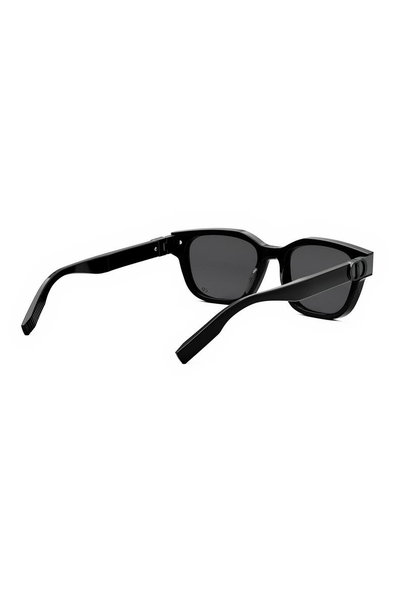 CD Icon S1I 54mm Geometric Sunglasses, Alternate, color, SHINY BLACK / SMOKE