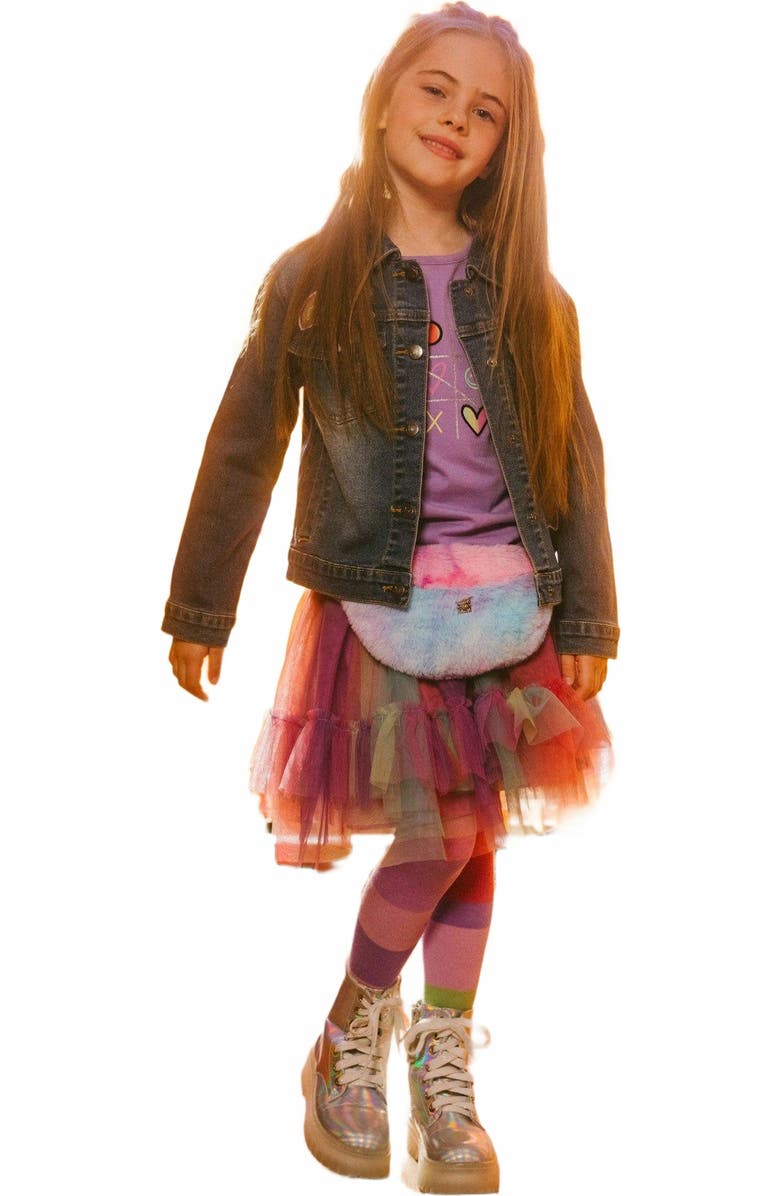 Deux par Deux Girl's Faux Fur Fanny Bag Multicolor, Alternate, color,