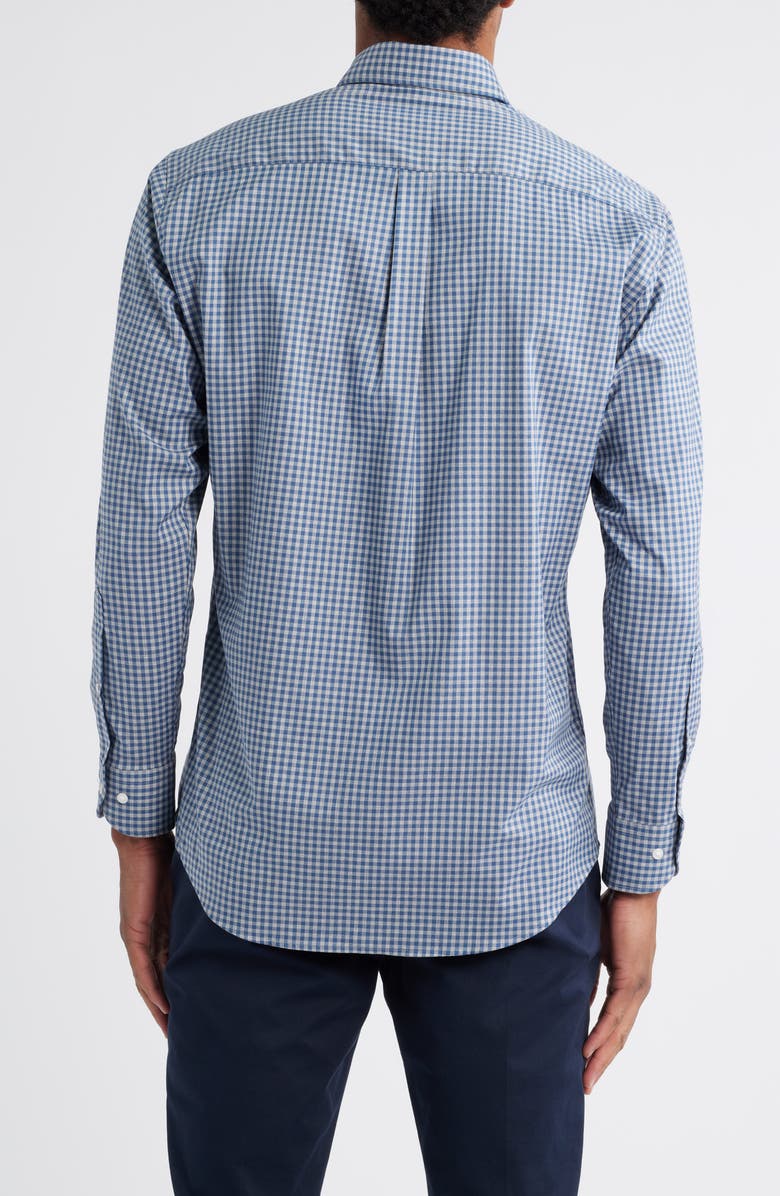 Peter Millar Crown Light Plaid Button-Down Shirt, Alternate, color, Gale Grey
