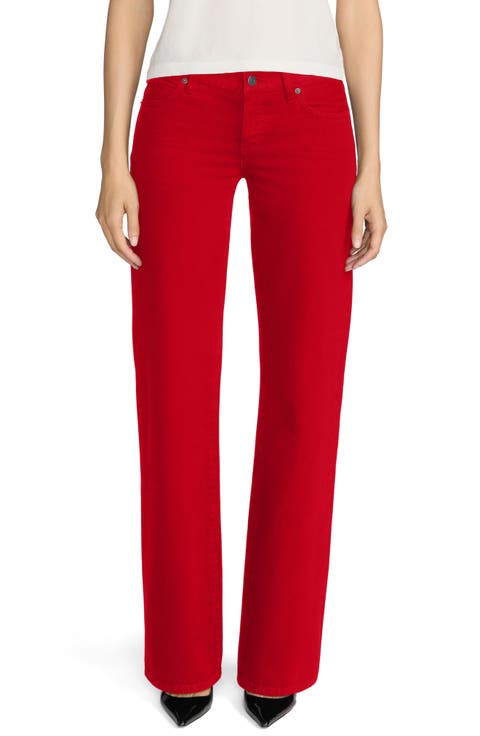 The Corduroy Gray Low Rise Straight Leg Jeans
