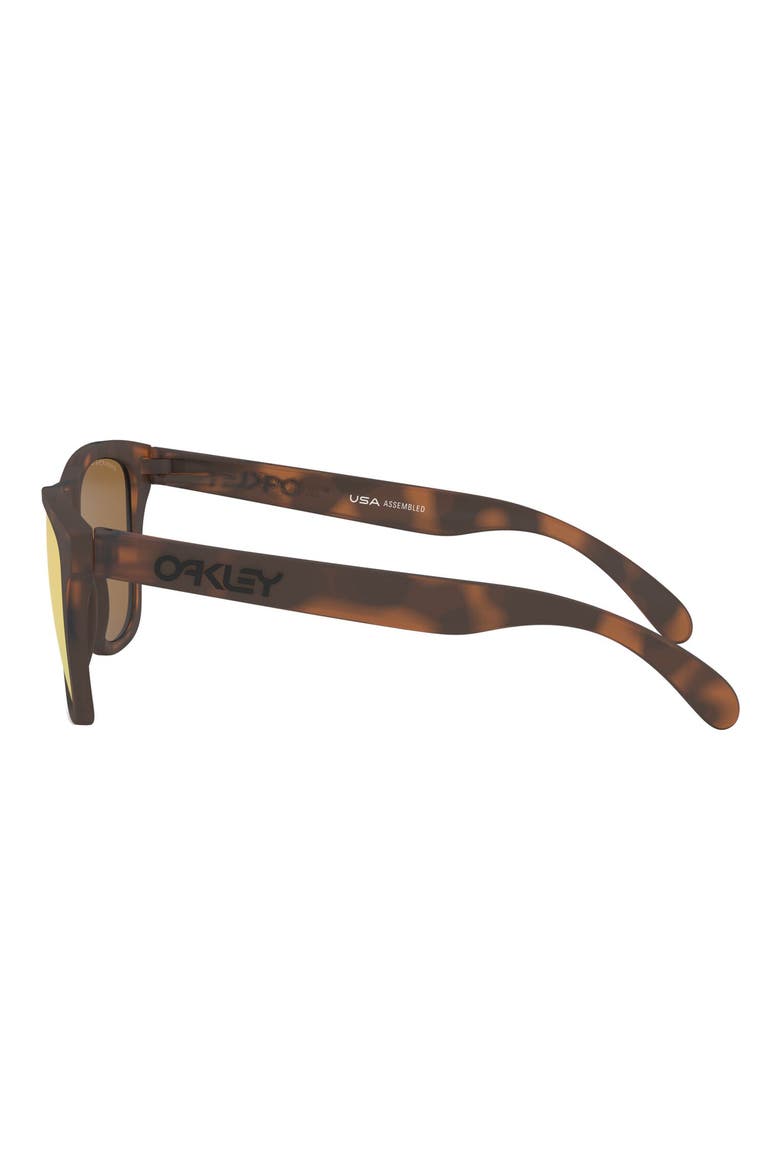 55mm Polarized Square Sunglasses, Alternate, color, MATTE BROWN TORTOISE ROSE GOLD