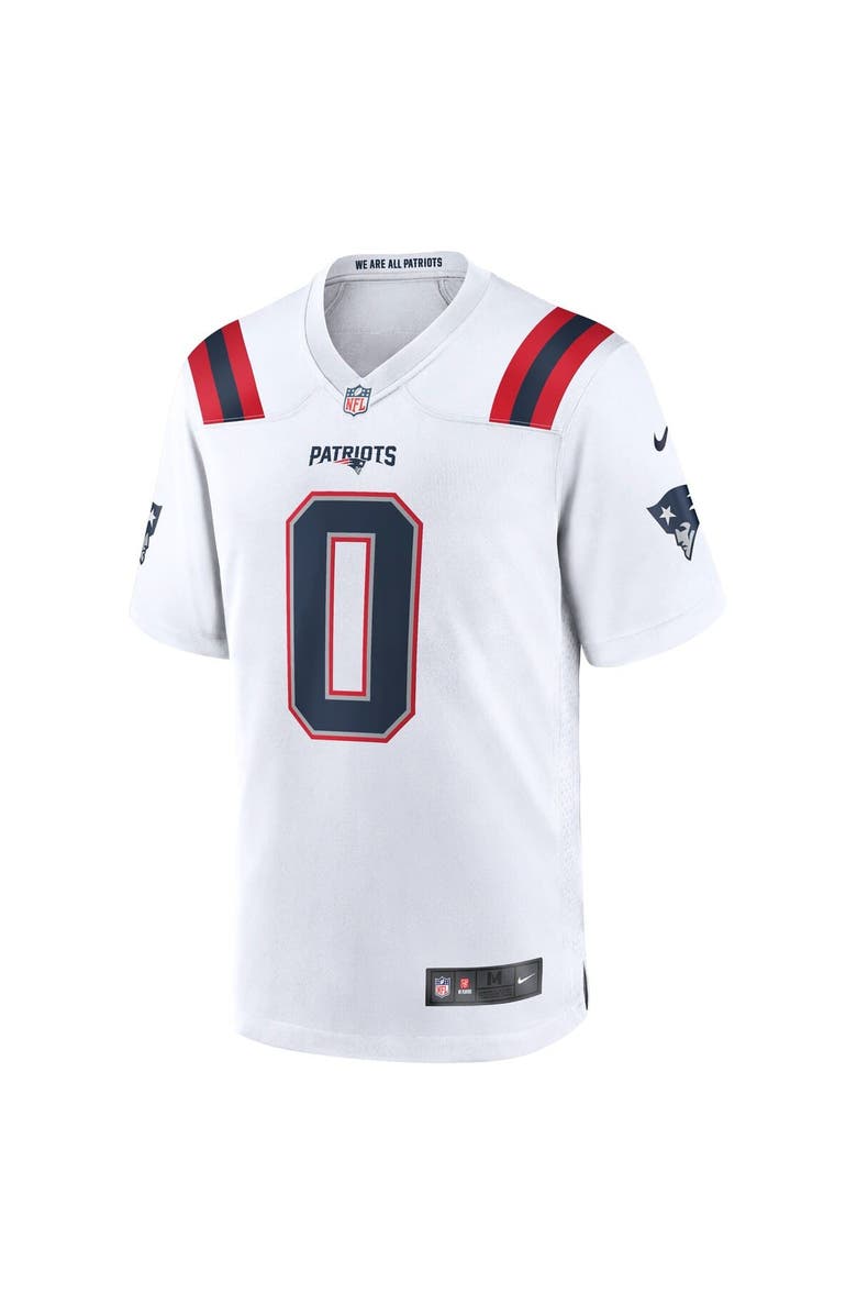 Nike Men's Nike Christian Gonzalez White New England Patriots Game Jersey, Alternate, color, White