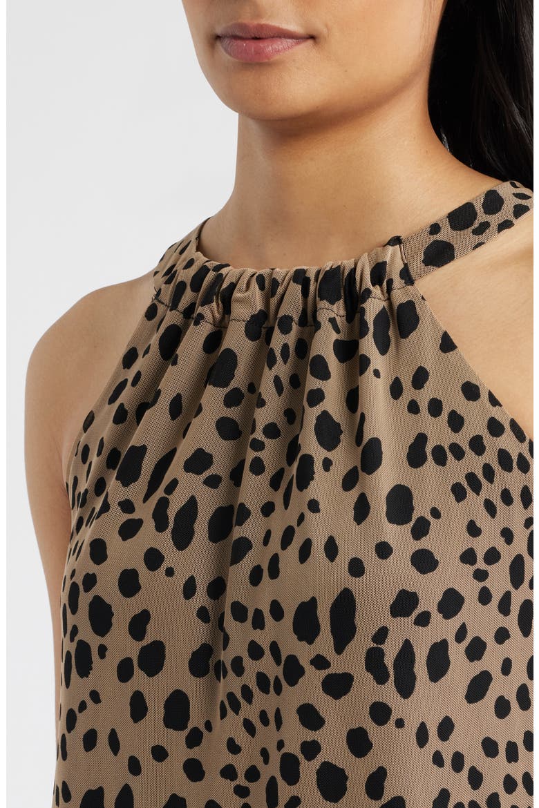 Halter Top, Alternate, color, CAMEL/ BLACK