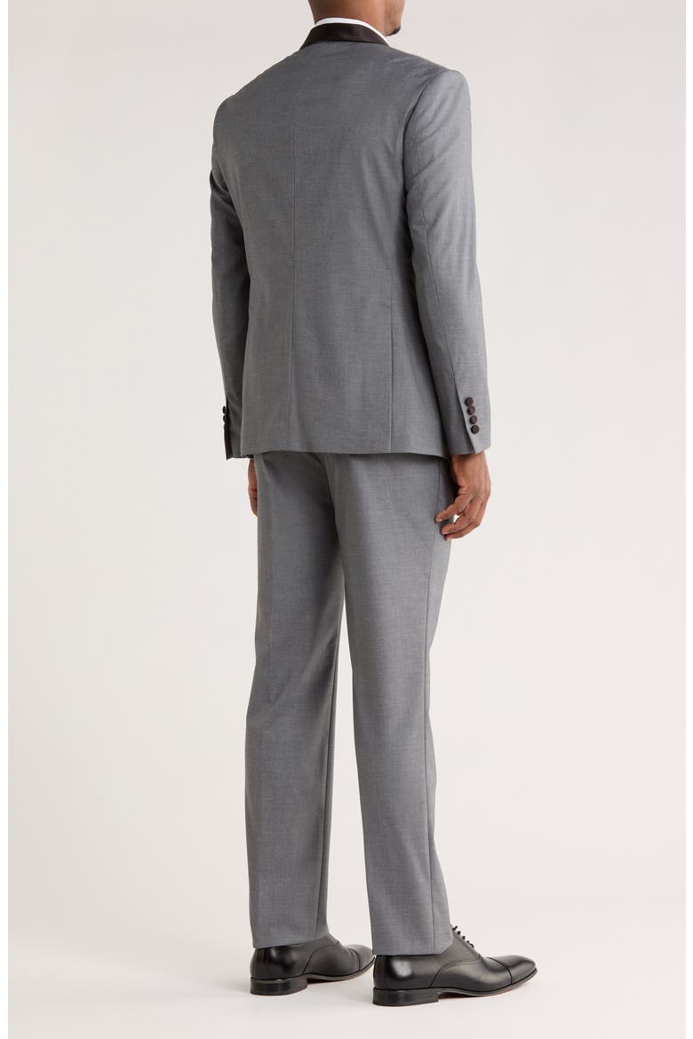 Gray Shawl Collar 3-Piece Tuxedo, Alternate, color, MID GREY