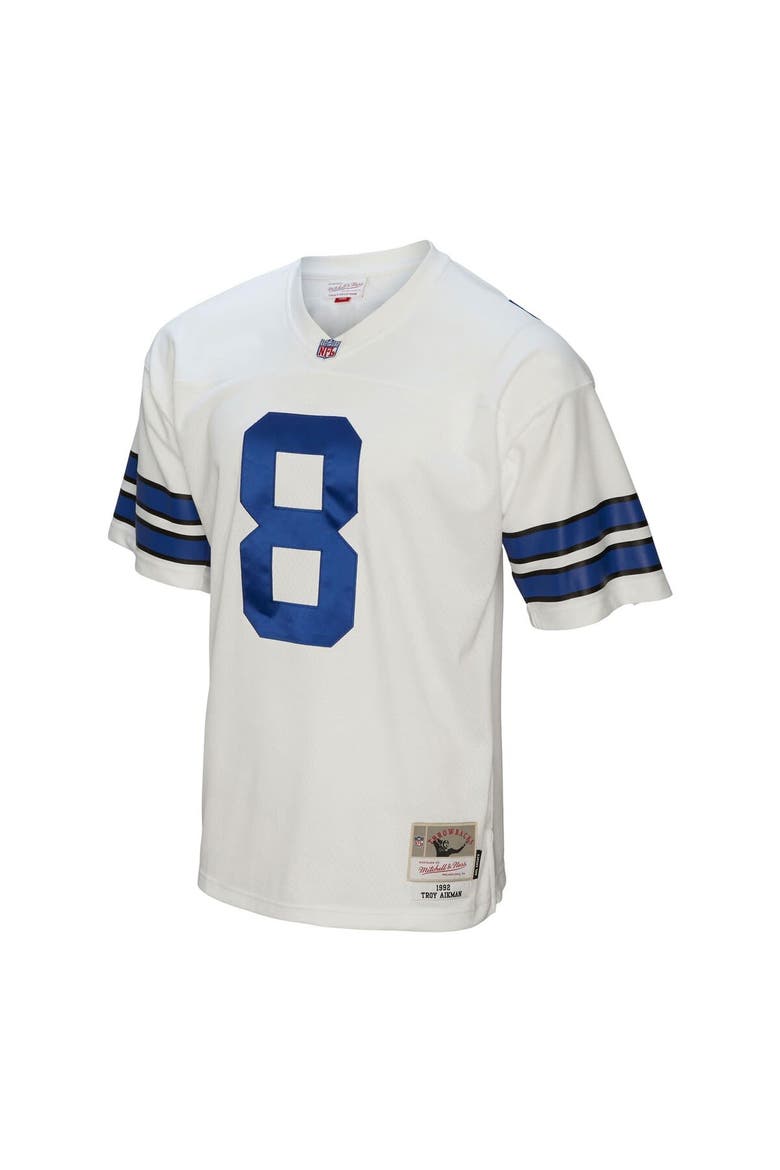 Men's Mitchell & Ness Troy Aikman White Dallas Cowboys Legacy Replica Jersey, Alternate, color, White