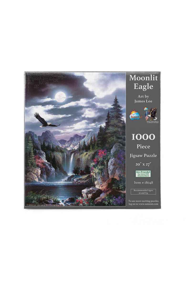 Sunsout Moonlit Eagle 1000 piece Jigsaw Puzzle for Adults, Alternate, color, Multicolor
