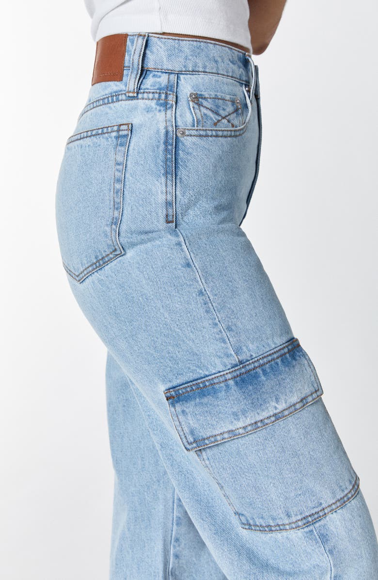 Unpublished Jolene High Waist Flare Leg Cargo Jeans, Alternate, color, 