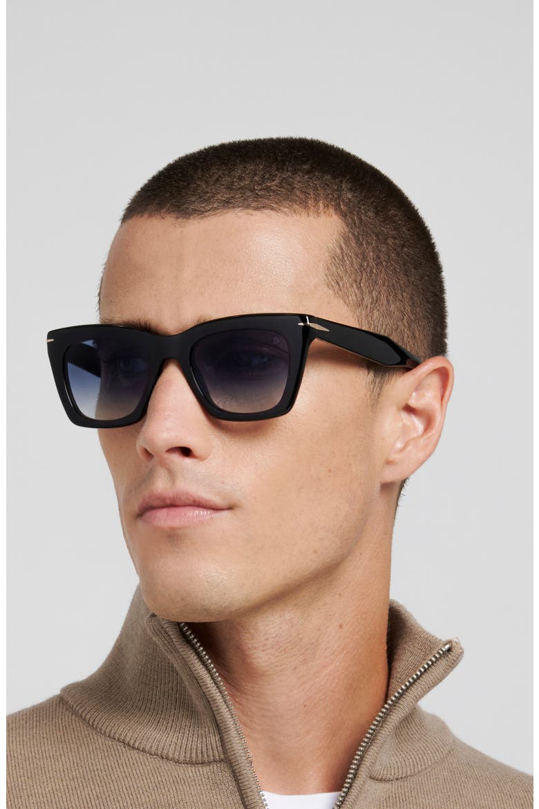 DB 99/Miami 51mm Gradient Rectangular Sunglasses, Alternate, color, BLACK/ BLUE SF