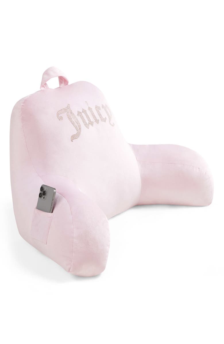 Juicy Couture Backrest Pillow, Main, color, Light Pink