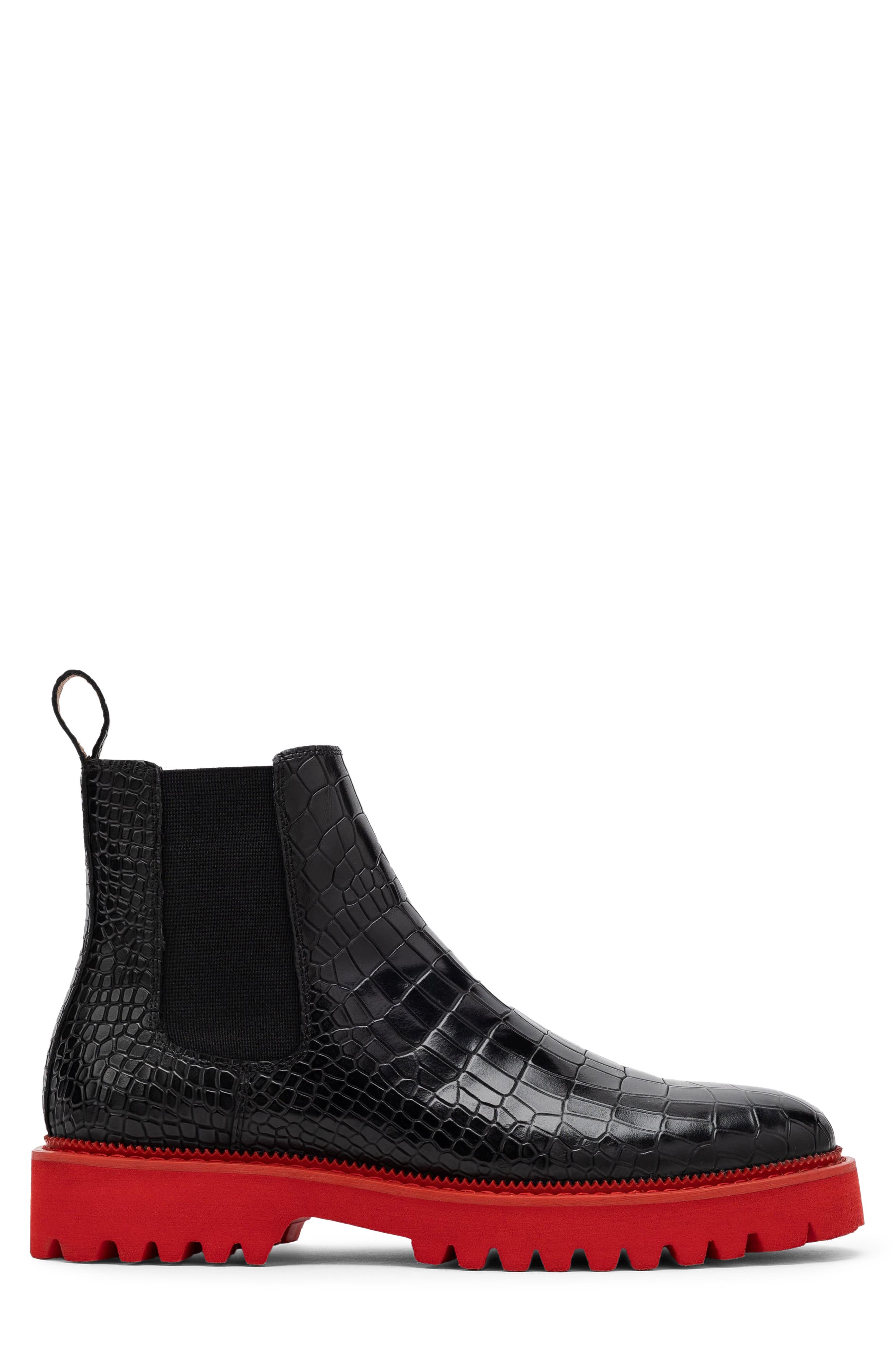 Dax Chelsea Boot, Alternate, color, BLACK/RED