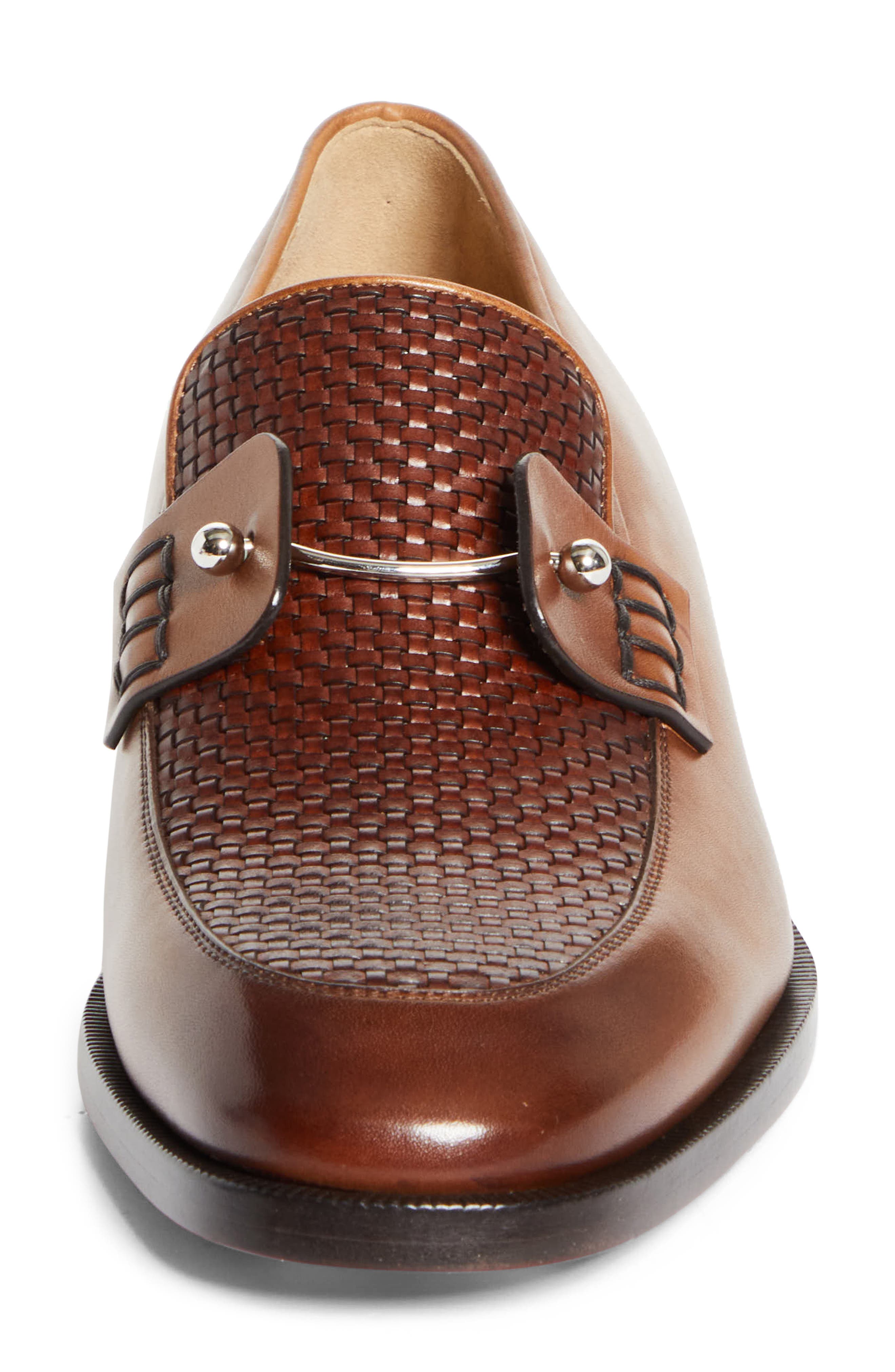 Christian Louboutin Chambelimoc Woven Loafer, Alternate, color, Bwi3-Havane