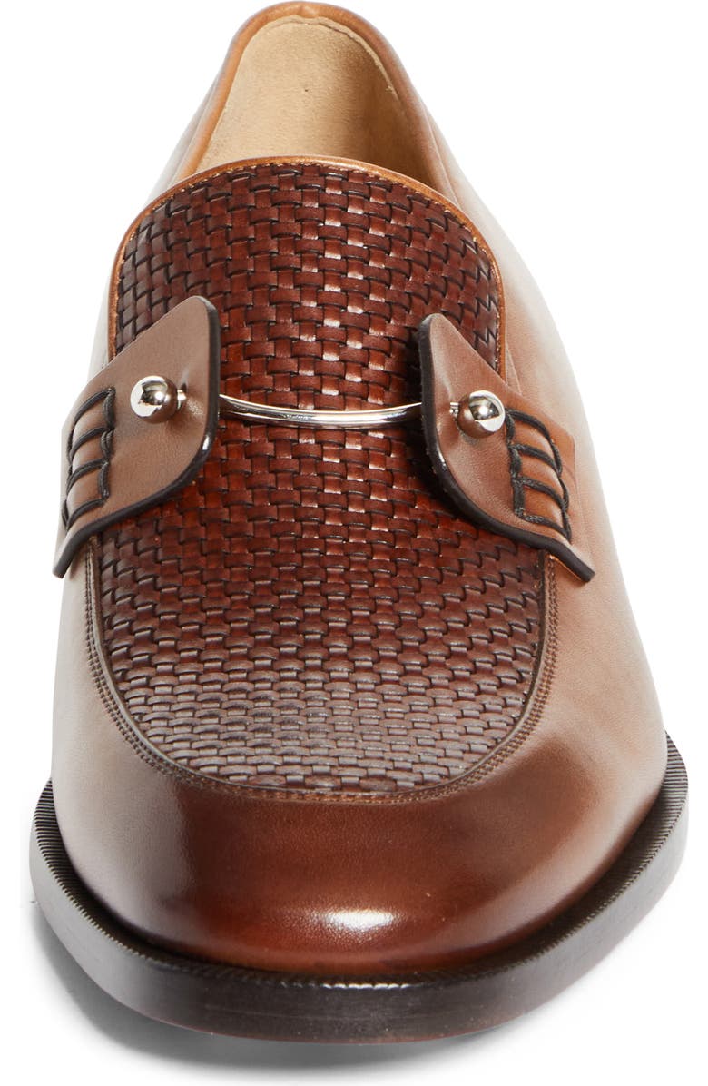 Christian Louboutin Chambelimoc Woven Loafer, Alternate, color, Bwi3-Havane